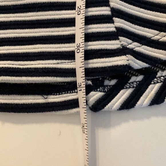 H&m Sleeveless Navy Blue And White Horizontal Stripe A-line Dress Stretchy - Picture 10 of 11